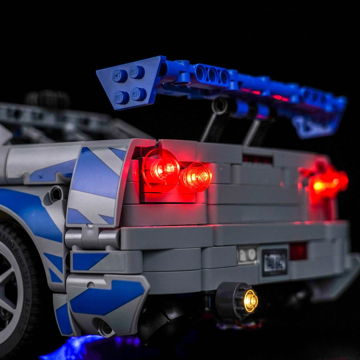 LED Licht Set für LEGO 2 Fast 2 Furious Nissan Skyline GT-R R34 Flitzer (42210) inkl. Fernbedienung