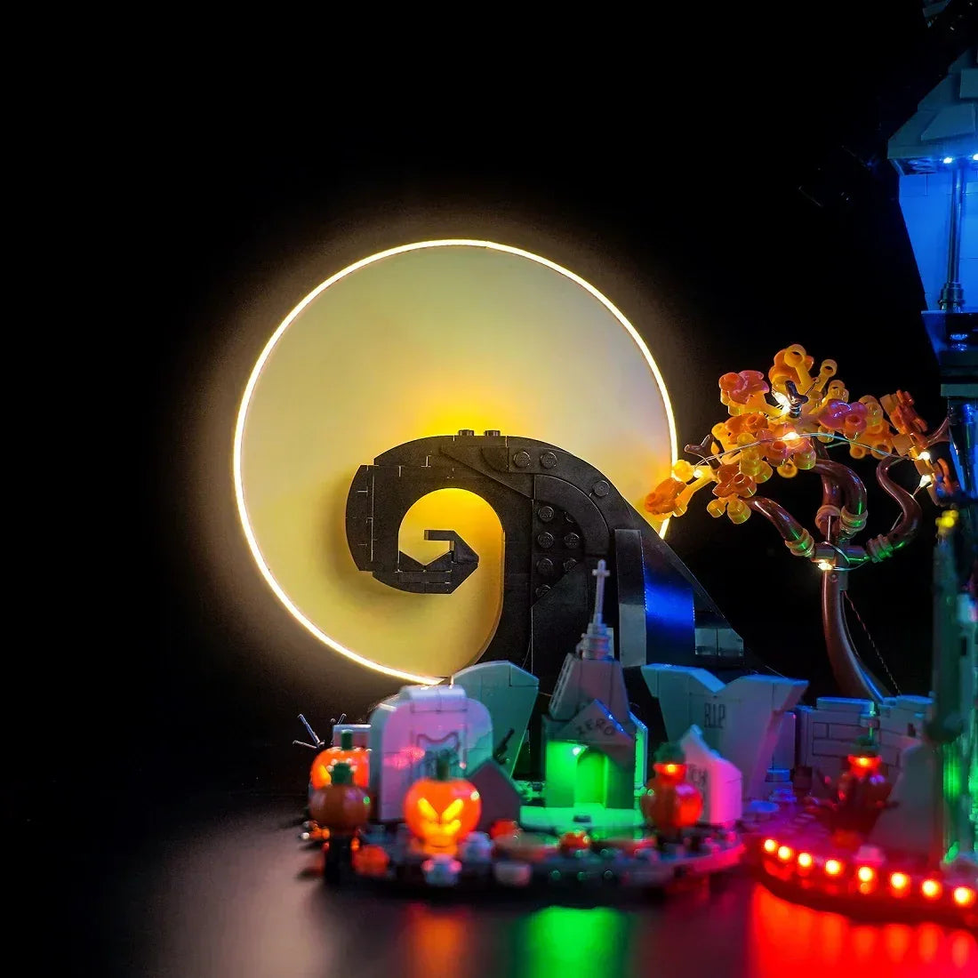 LED Licht Set für LEGO Tim Burtons Disney Film Nightmare Before Christmas (21351) inkl. Fernbedienung