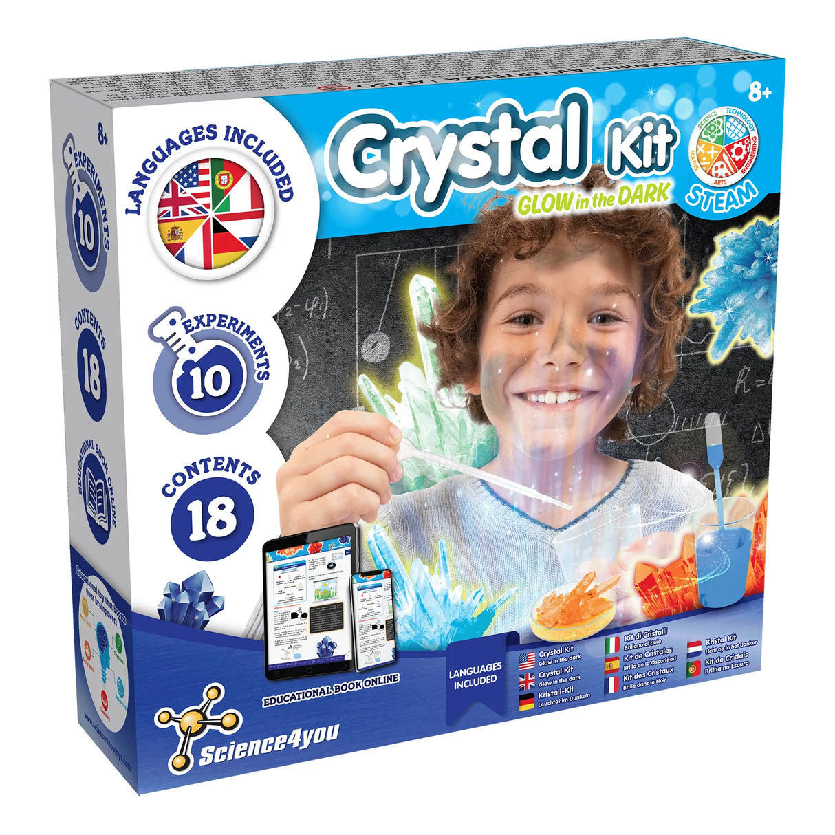 Leuchtende Kristalle züchten - Experimentierkasten