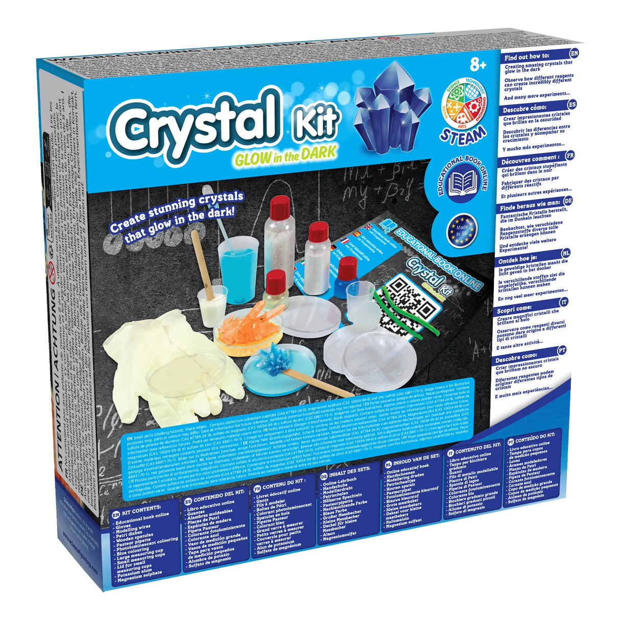 Leuchtende Kristalle züchten - Experimentierkasten