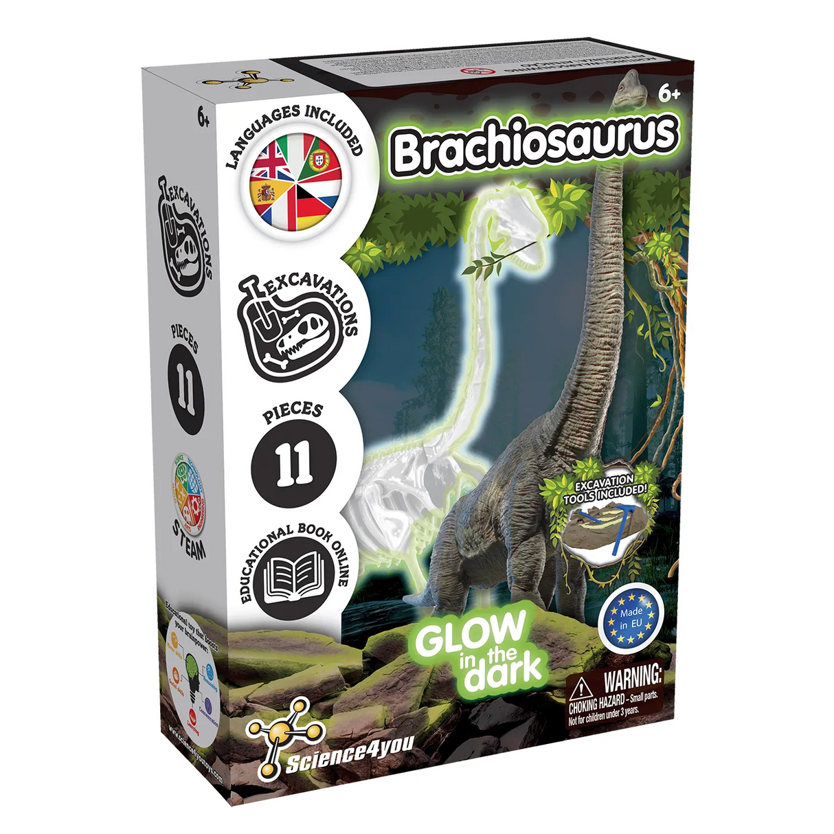 Leuchtender Brachiosaurus - Ausgrabungs-Kit