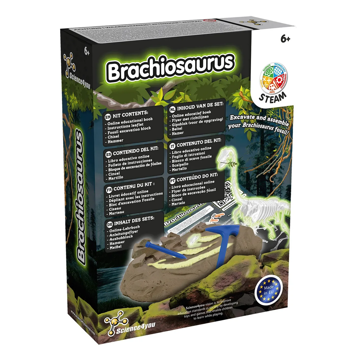 Kit de fouilles Brachiosaurus lumineux