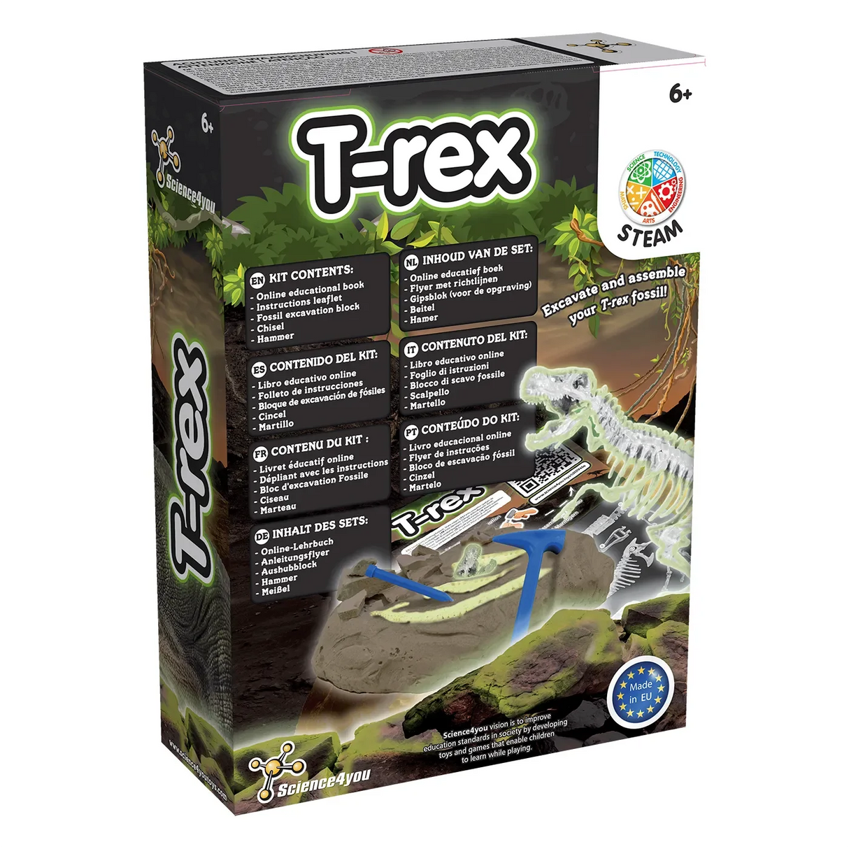 Kit de fouilles T-Rex lumineux