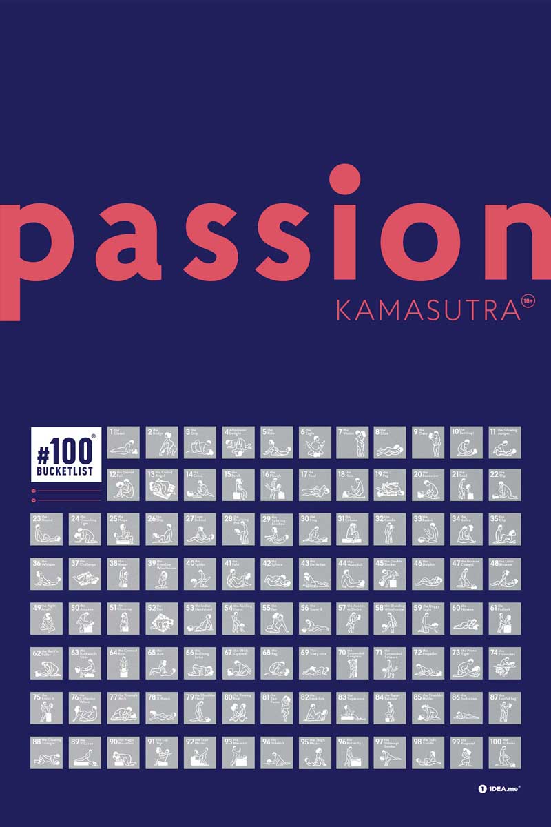 Kamasutra 100 Bucketlist - Rubbelposter / Scratch Map