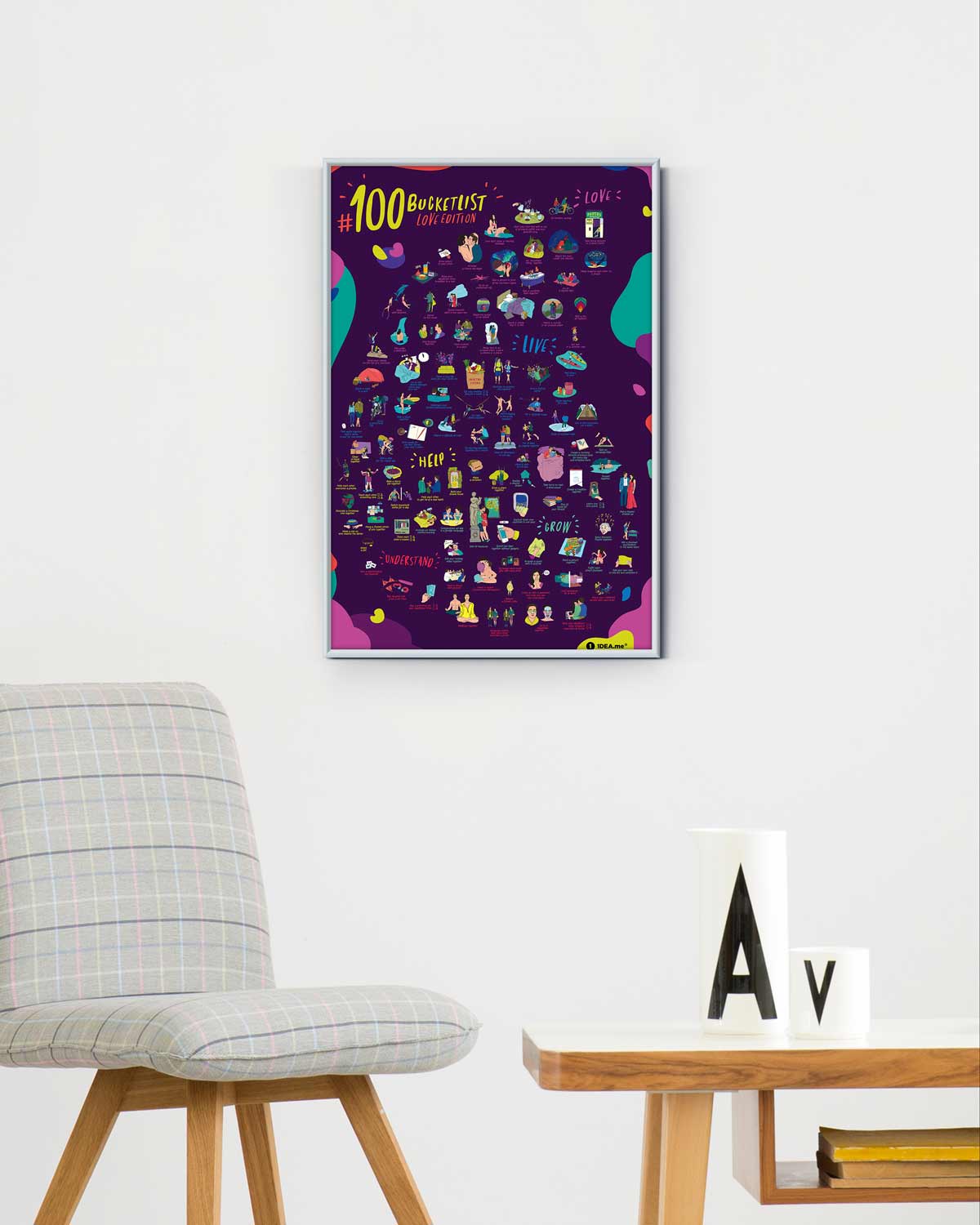 Love 100 Bucketlist - Rubbelposter / Scratch Map