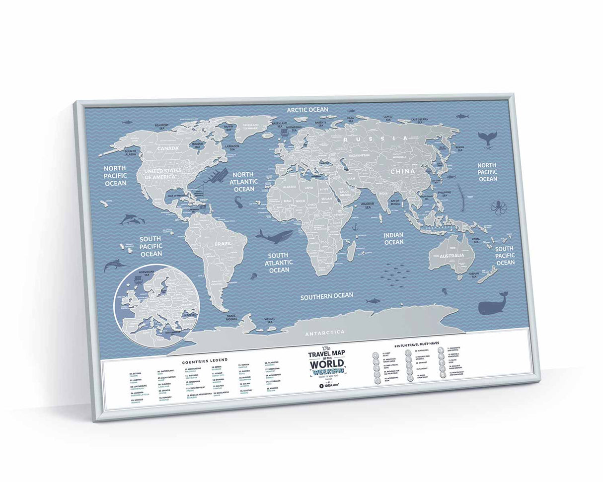 Travel Map® Weekend World - Rubbel-Weltkarte / Scratch Map
