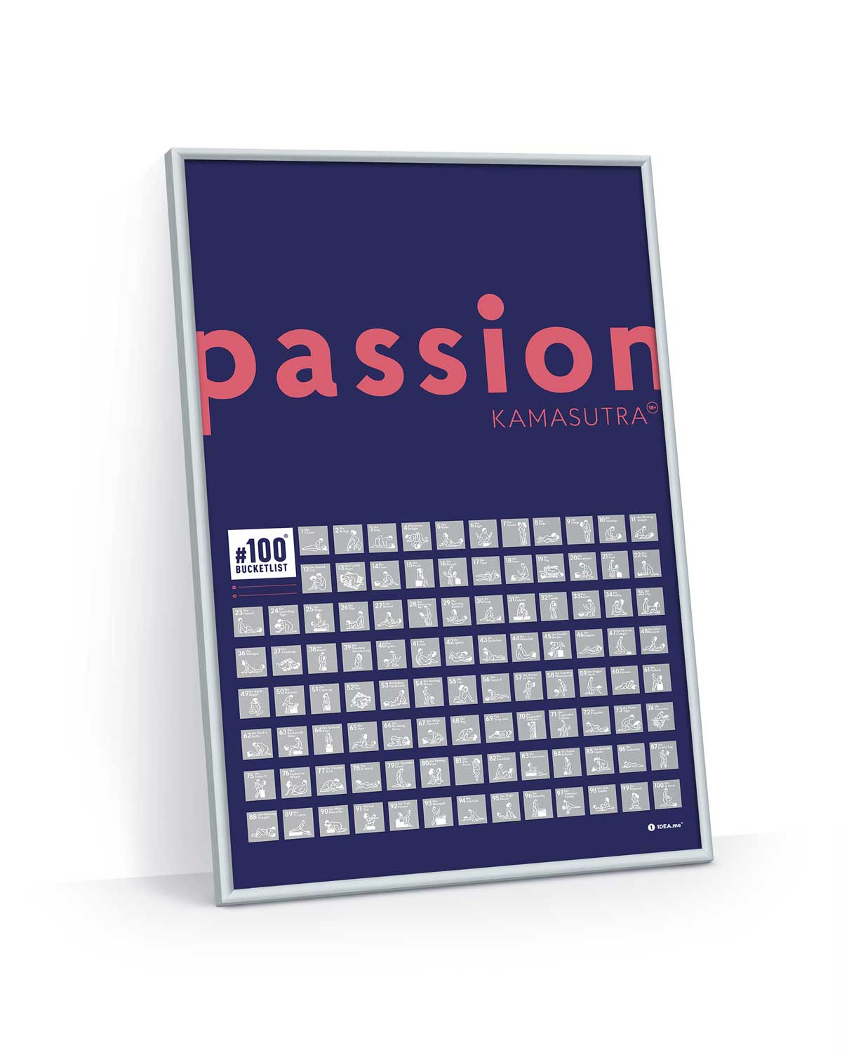 Kamasutra 100 Bucketlist - Rubbelposter / Scratch Map