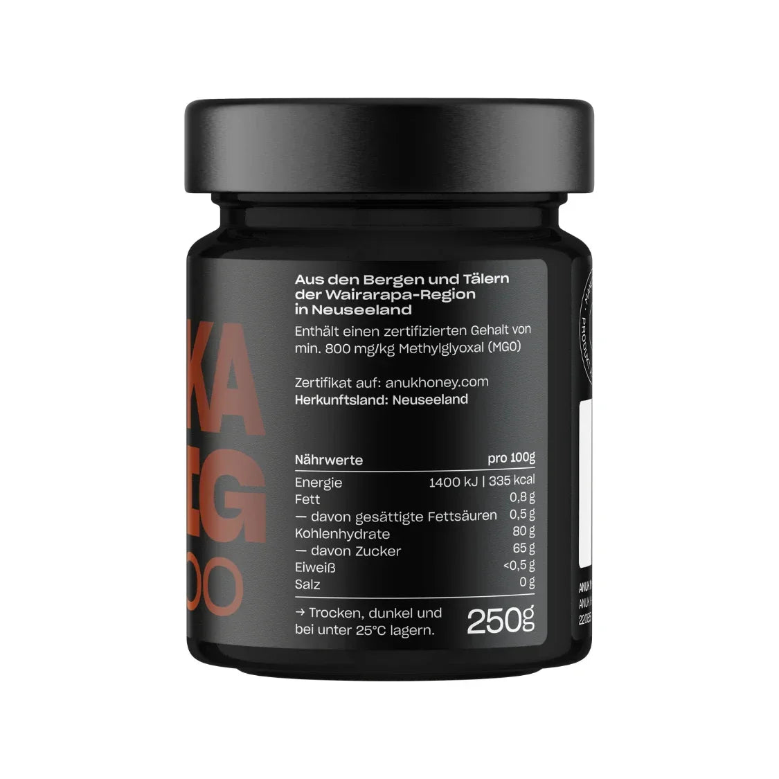 Miel de Manuka MGO800 - 250 g