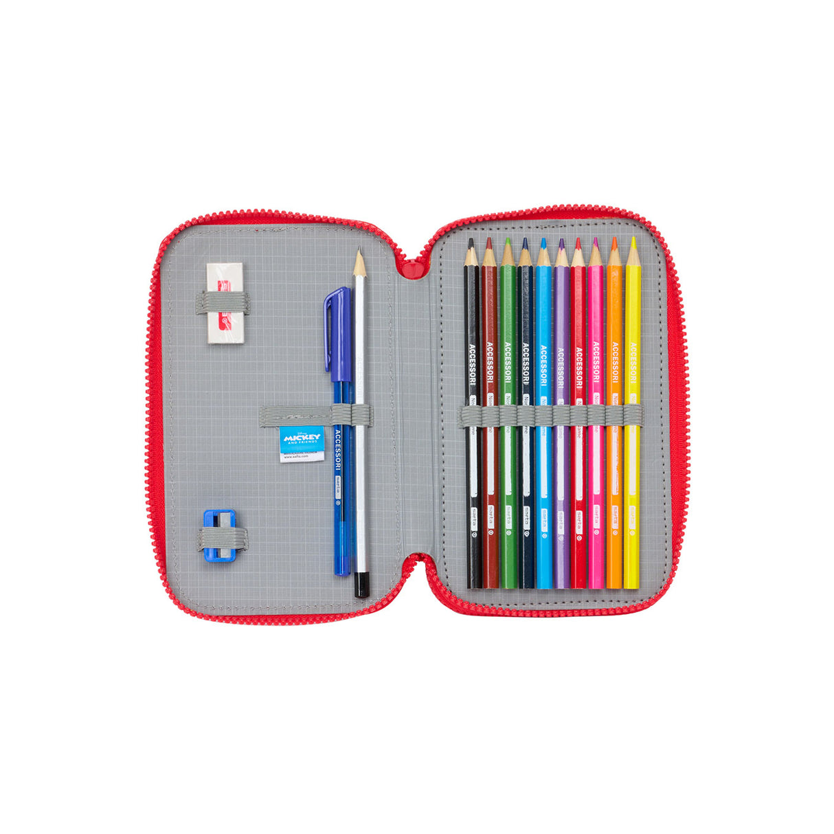 Mickey Mouse "Fantastic" - Etui inkl. Stifte, Spitzer und Radiergummi (28 Teile)