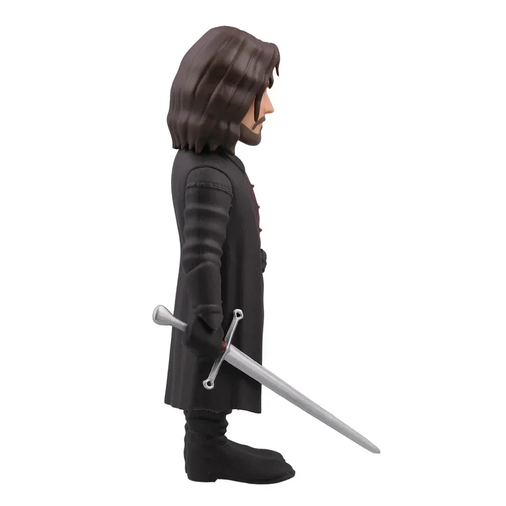 Seitenansicht einer Jon Snow Figur mit Langschwert