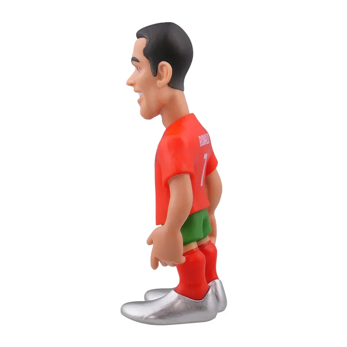 Cristiano Ronaldo Figur im roten Trikot mit der Nummer 7 und grünen Shorts
