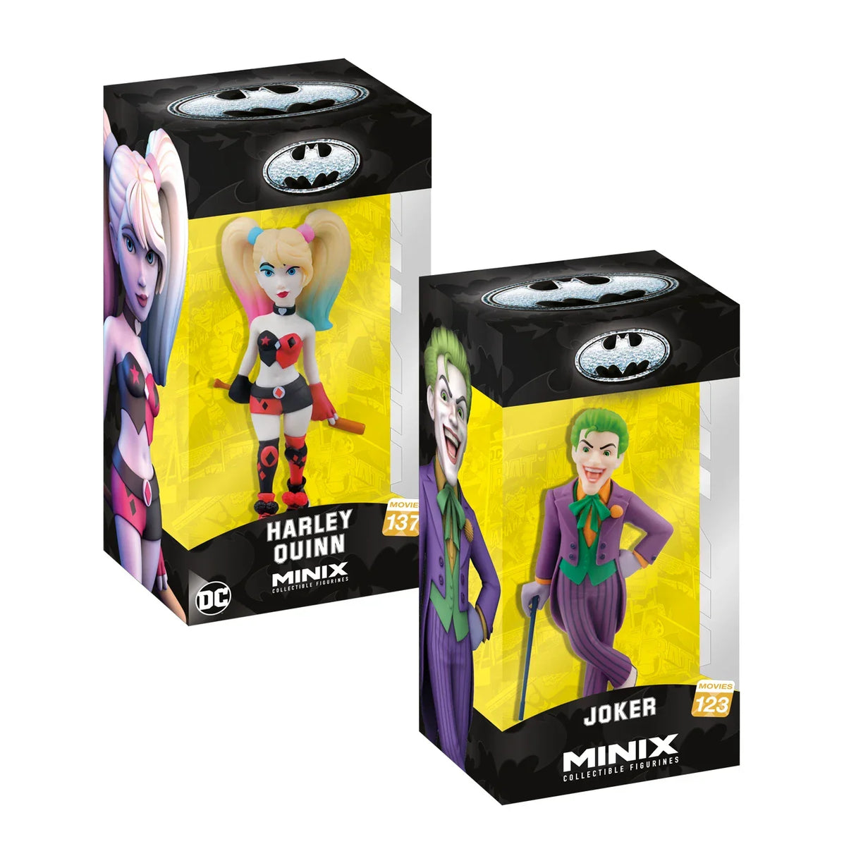 DC Comics - Coffret Harley Quinn et Joker (12 cm) - figurine de collection