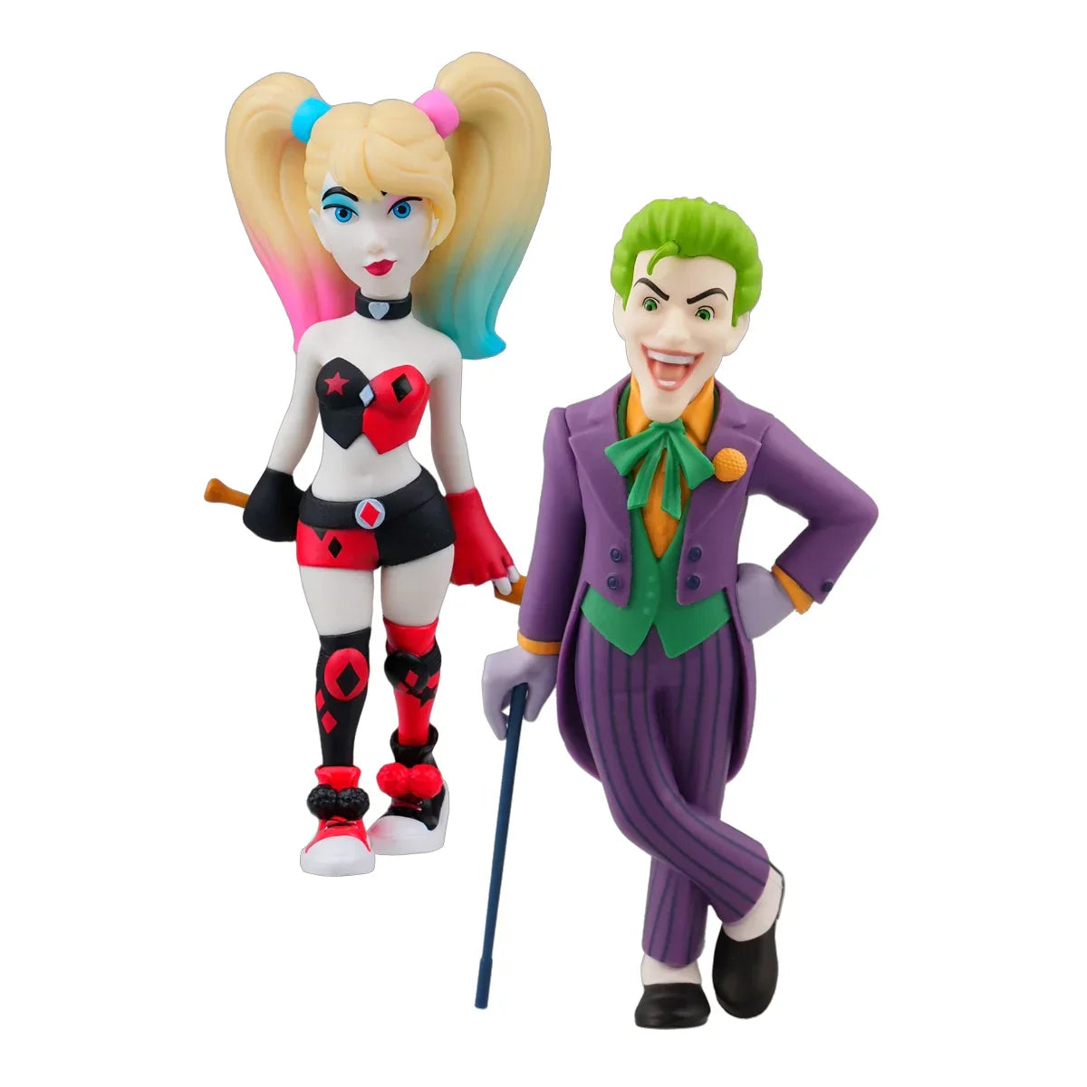 DC Comics - Coffret Harley Quinn et Joker (12 cm) - figurine de collection