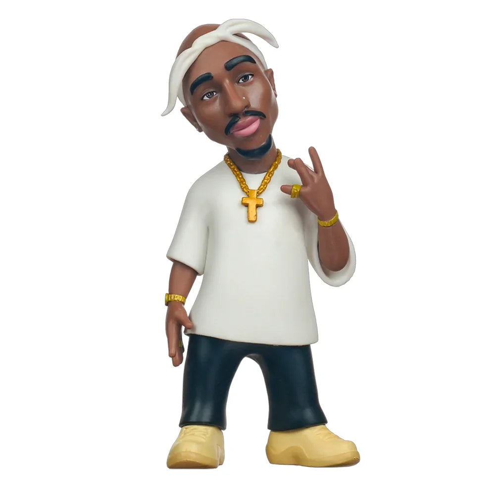 Figurine de collection Tupac / 2Pac - T-shirt blanc 12 cm (Musique 114)