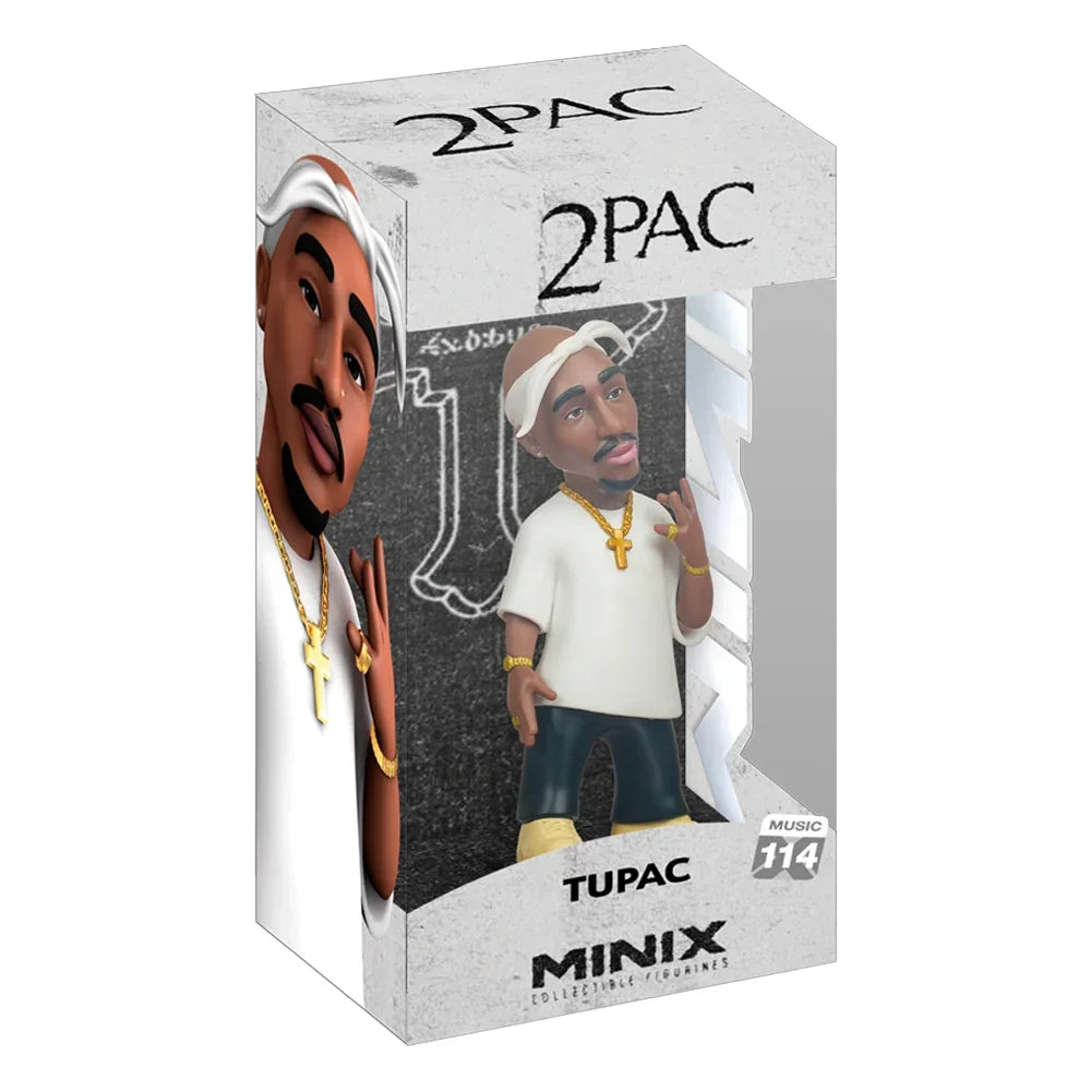 Figurine de collection Tupac / 2Pac - T-shirt blanc 12 cm (Musique 114)