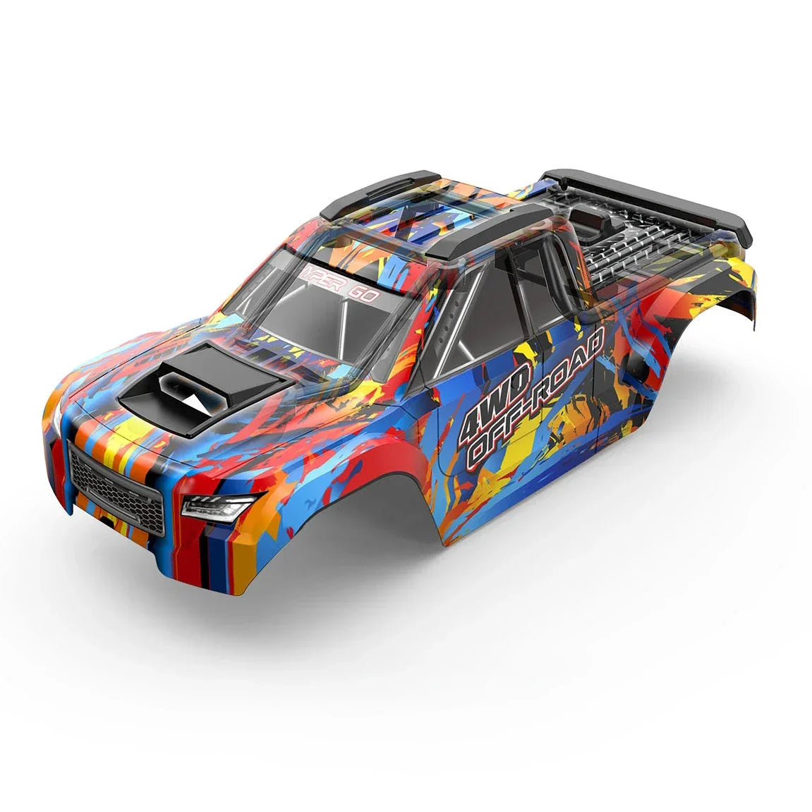 Bunte Karosserie für ein RC-Fahrzeug mit 4WD Off-Road-Aufschrift