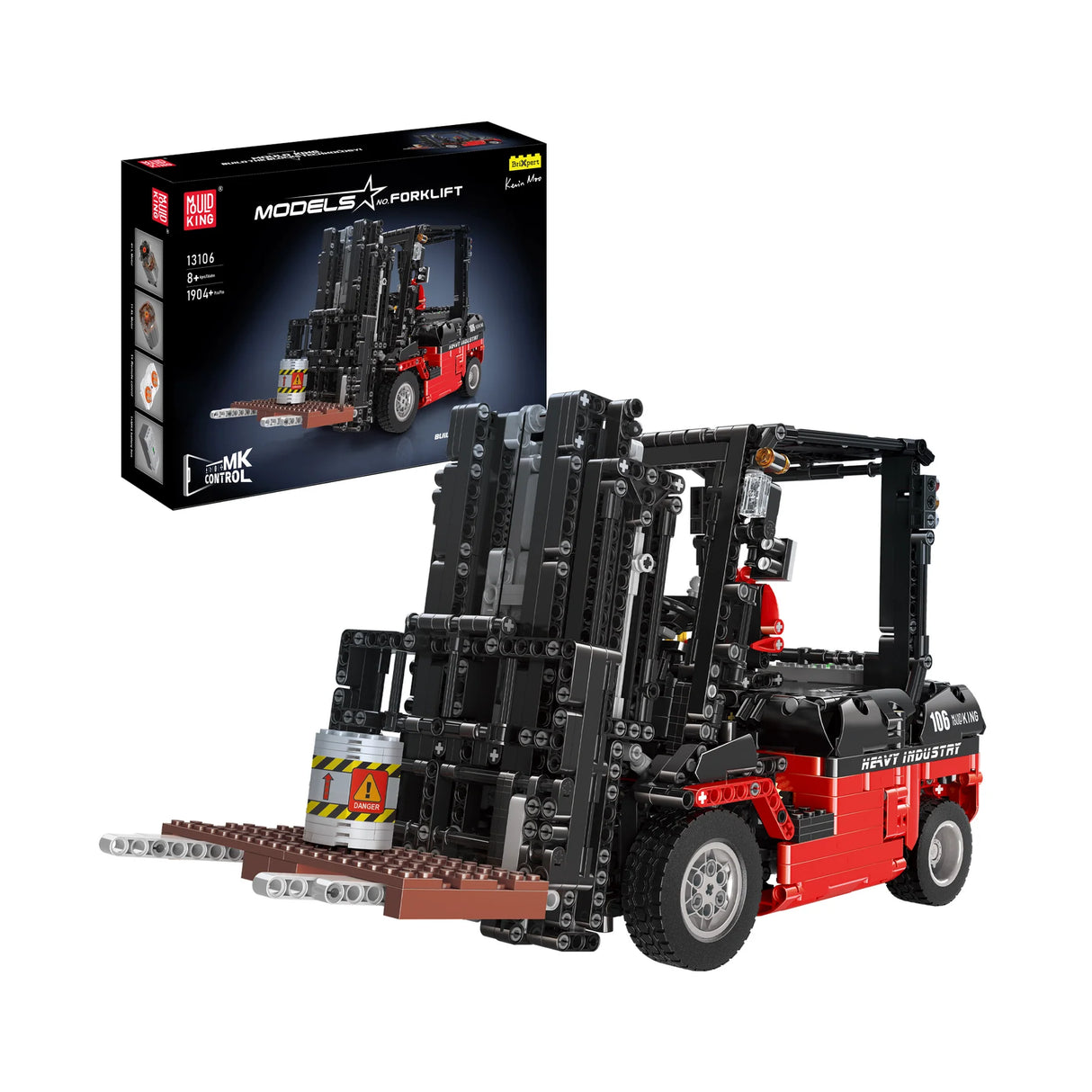 Gabelstapler (inkl. Fernbedienung) - Klemmbausteine