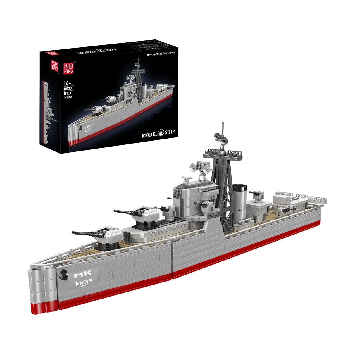 Kriegsschiff Battel Class Destroyer - Klemmbausteine