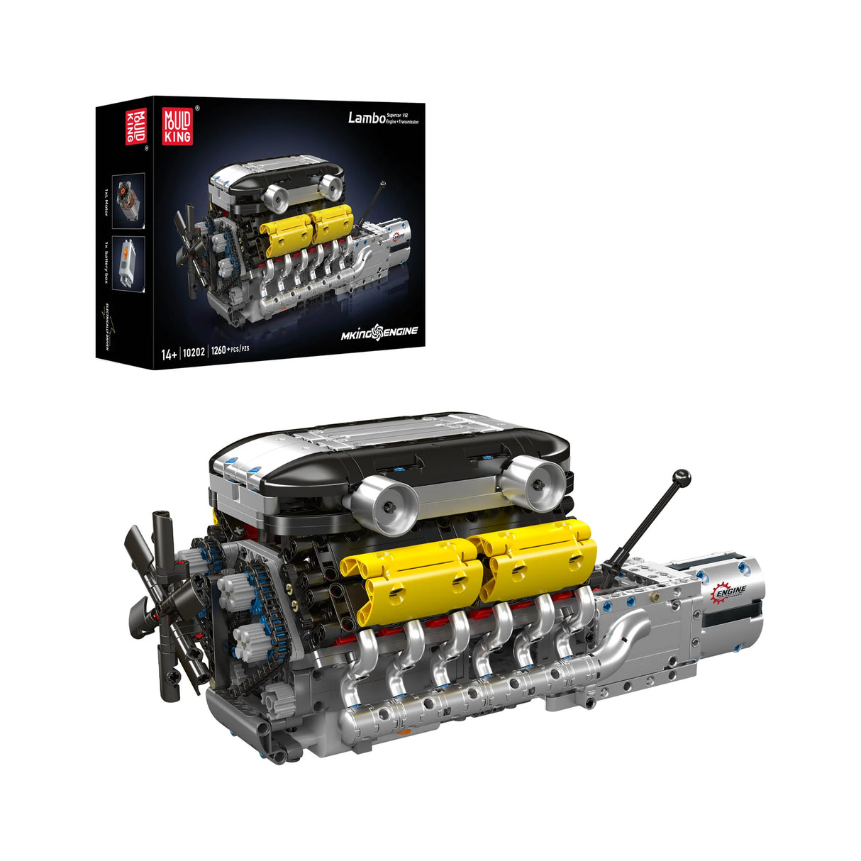 Lambo V12 Motor (Elektrisch) - Klemmbausteine