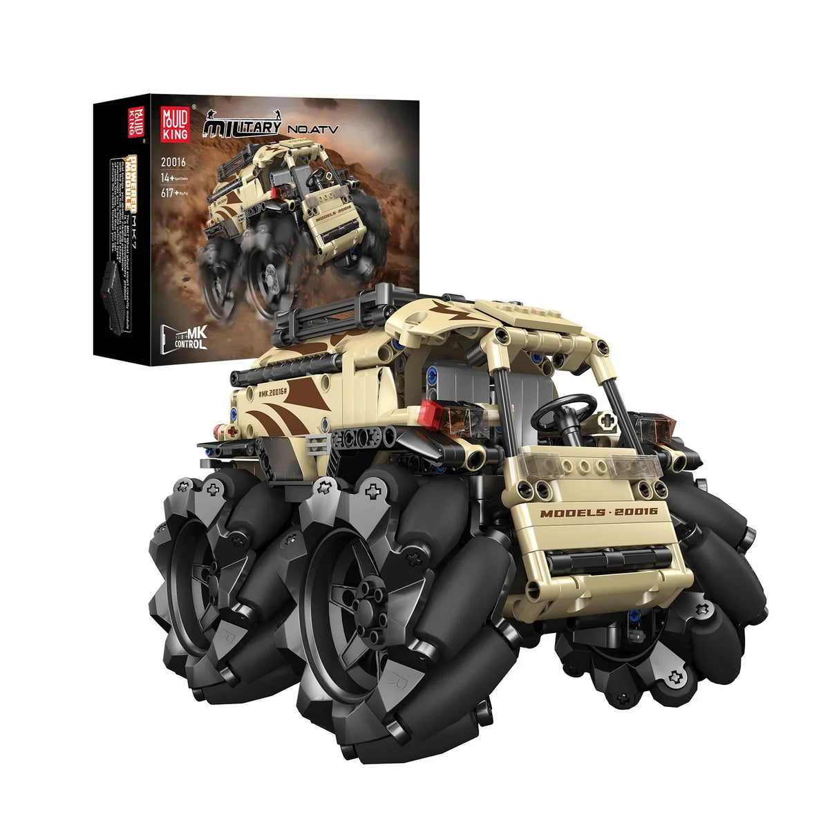 Mould King Military No ATV Bausatz mit Fernbedienung und Verpackung