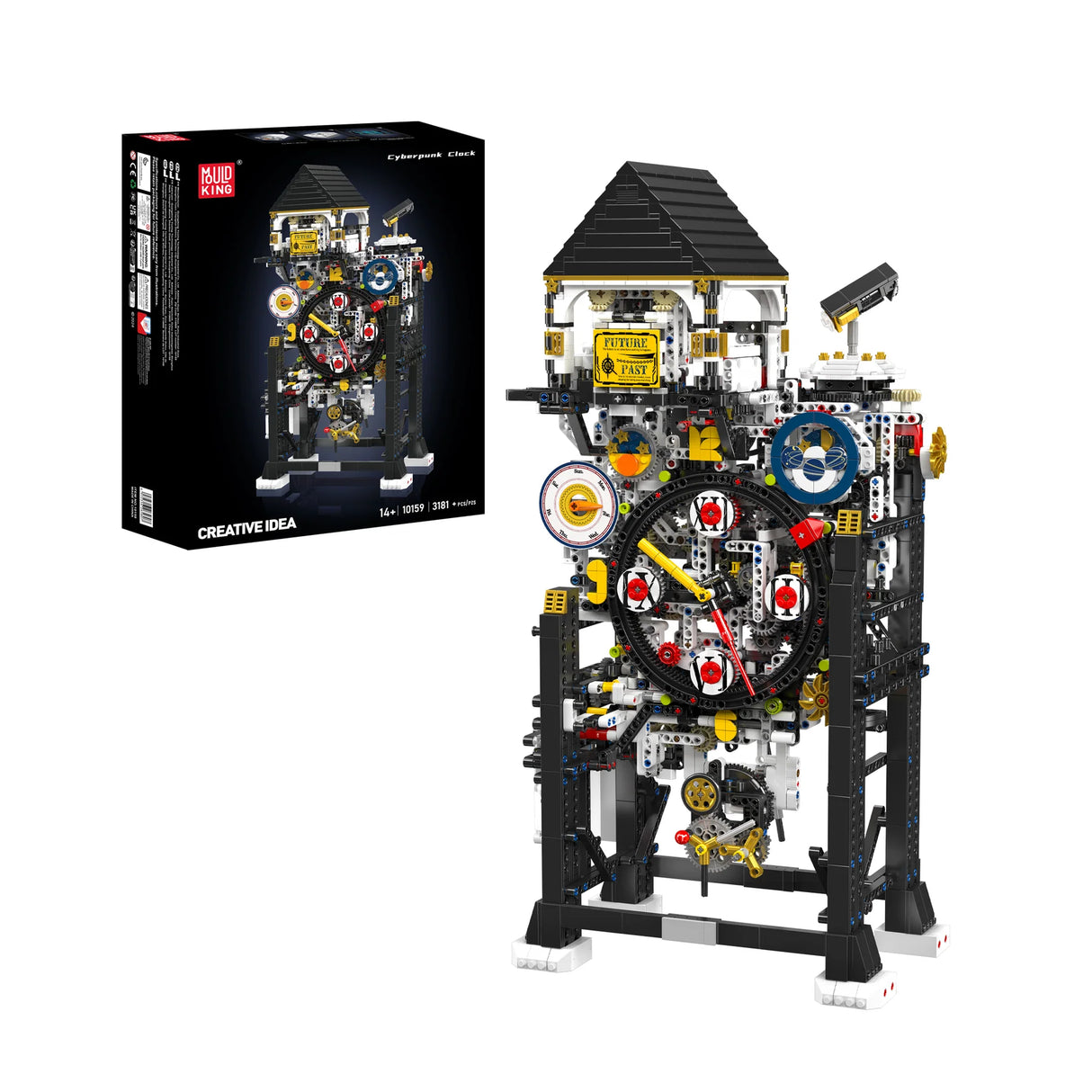Mechanische Cyberpunk Uhr - Klemmbausteine