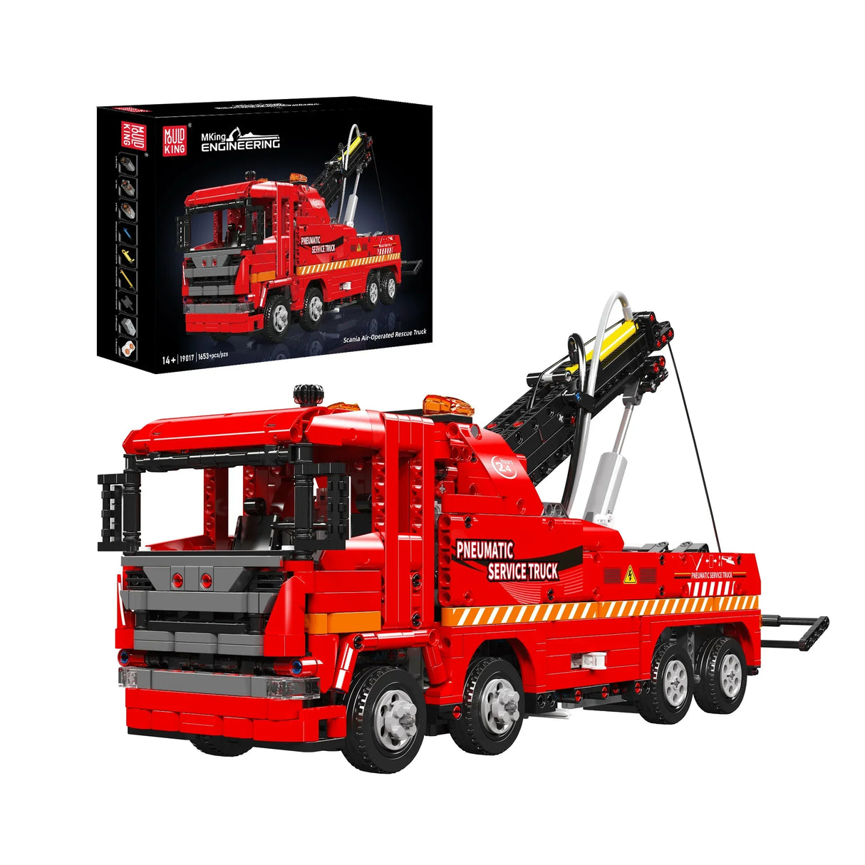 Camion de secours pneumatique Scania (avec télécommande) - Blocs de construction