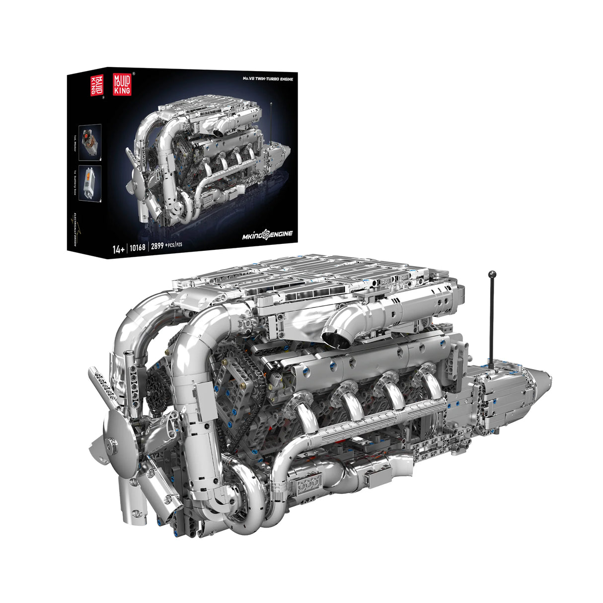 V8 Twin-Turbo Motor (Elektrisch) - Klemmbausteine