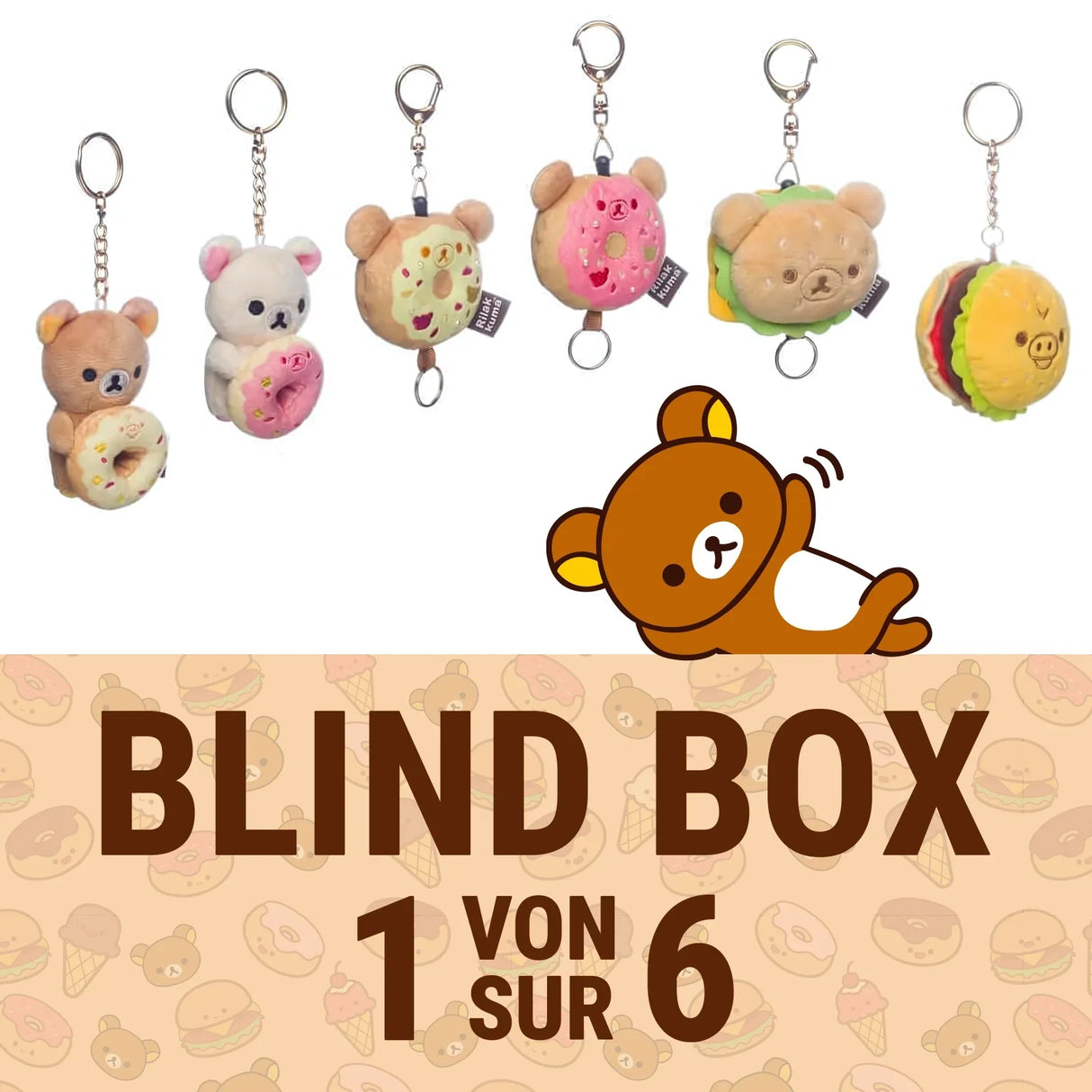 Boîte mystère - Série Rilakkuma Deli - Porte-clés