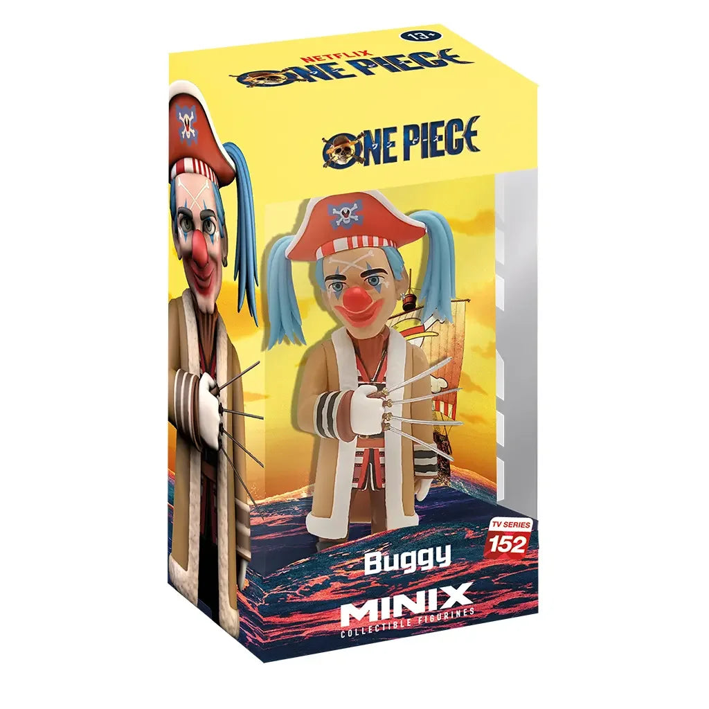 Minix Sammelfigur von Buggy aus One Piece in Verpackung