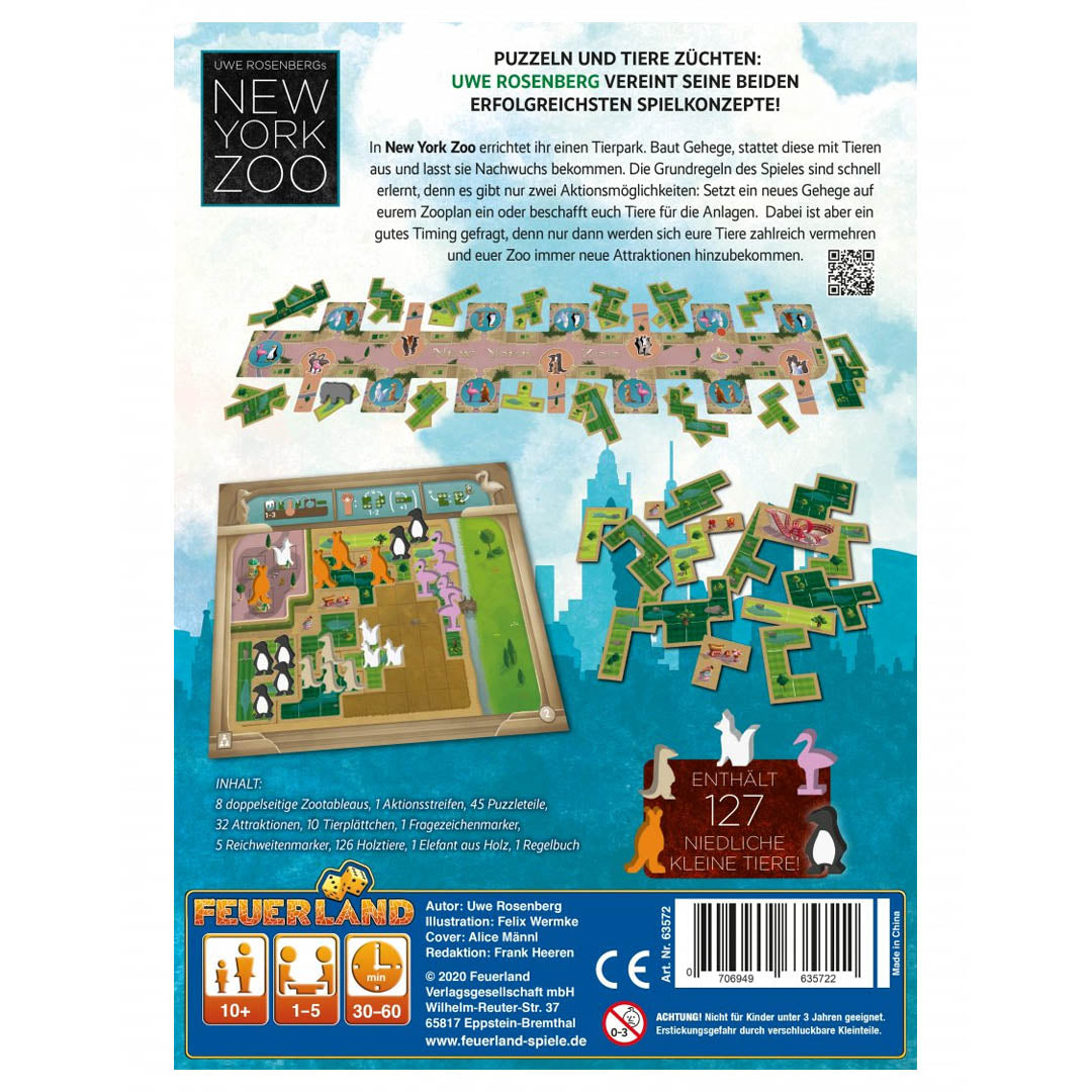 Zoo de New York - jeu de société