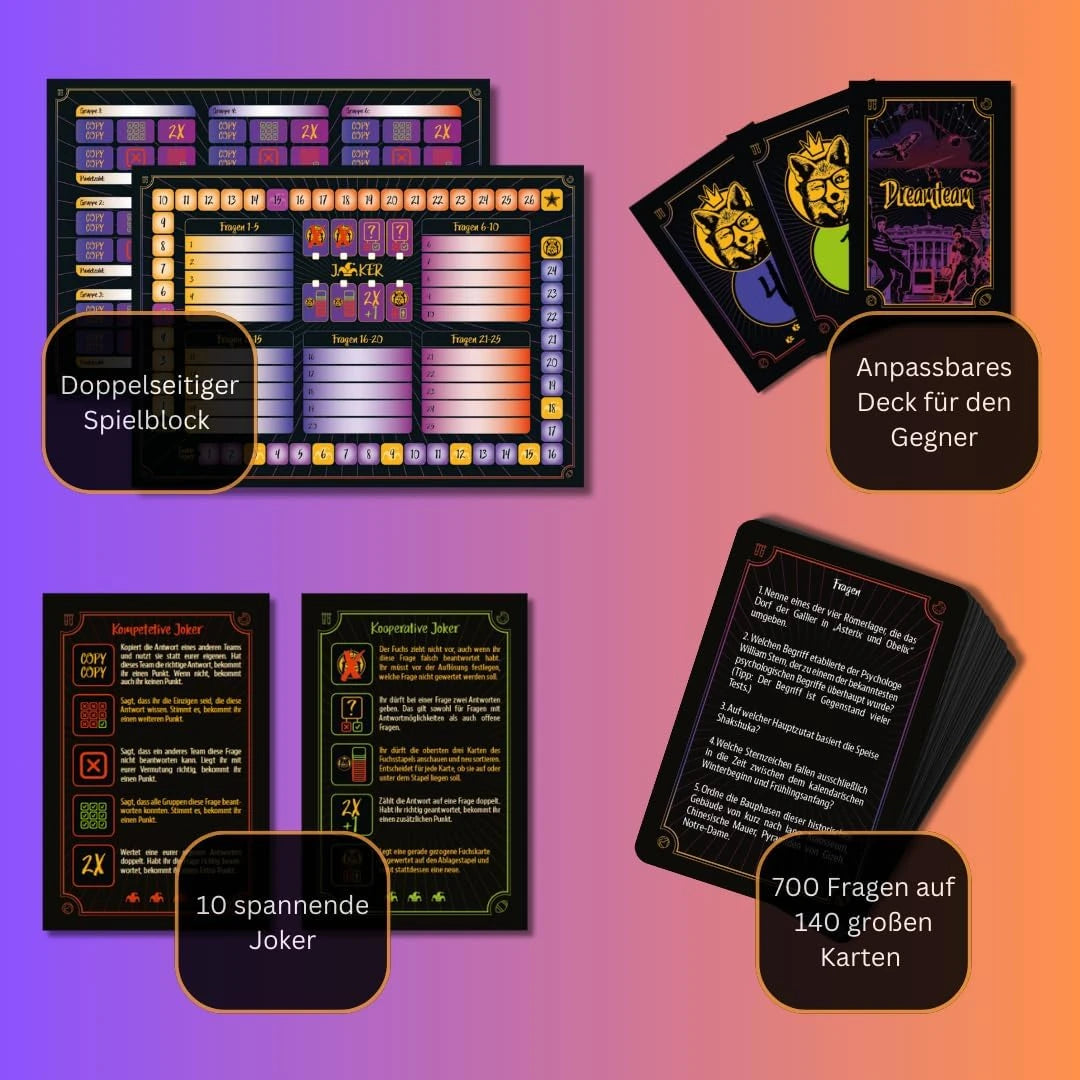 Dreamteam - Kooperatives Quizspiel - Brettspiel