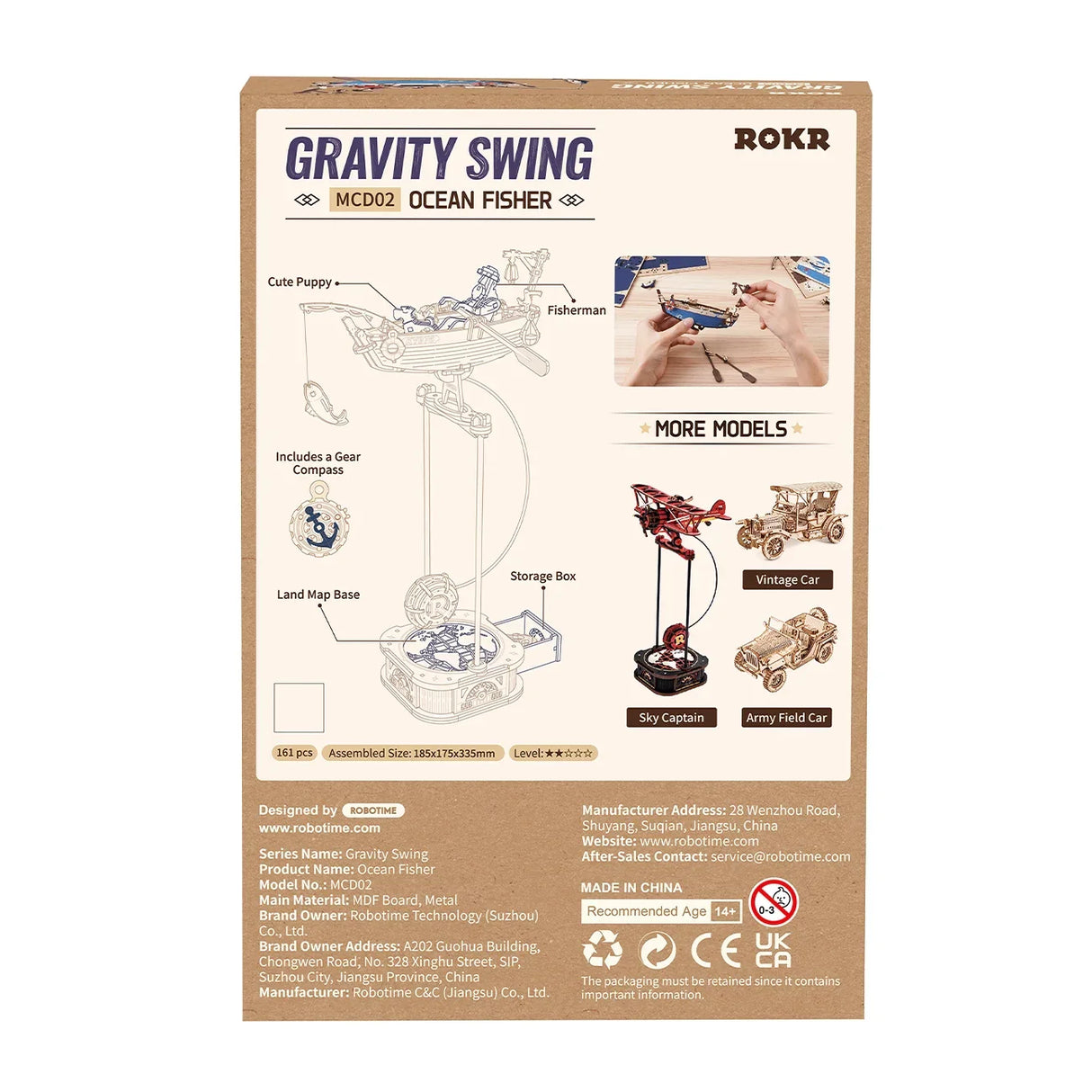 Pendule d'équilibre Ocean Fisher - Kit en bois 3D