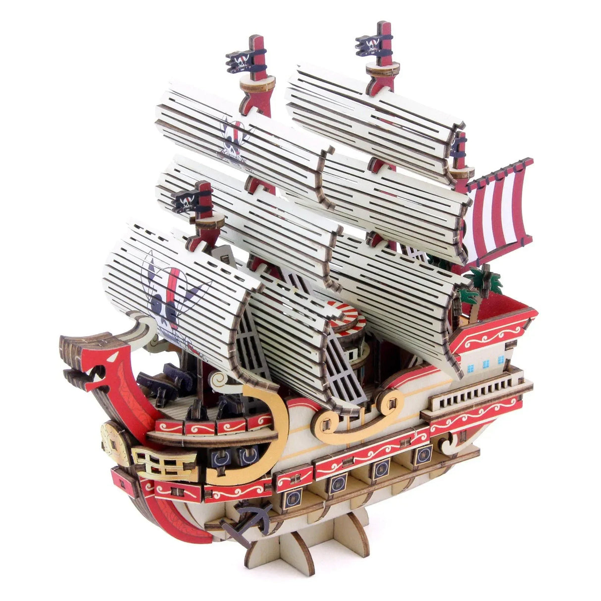One Piece - La Force Rouge des Pirates aux Cheveux Rouges - Maquette en bois