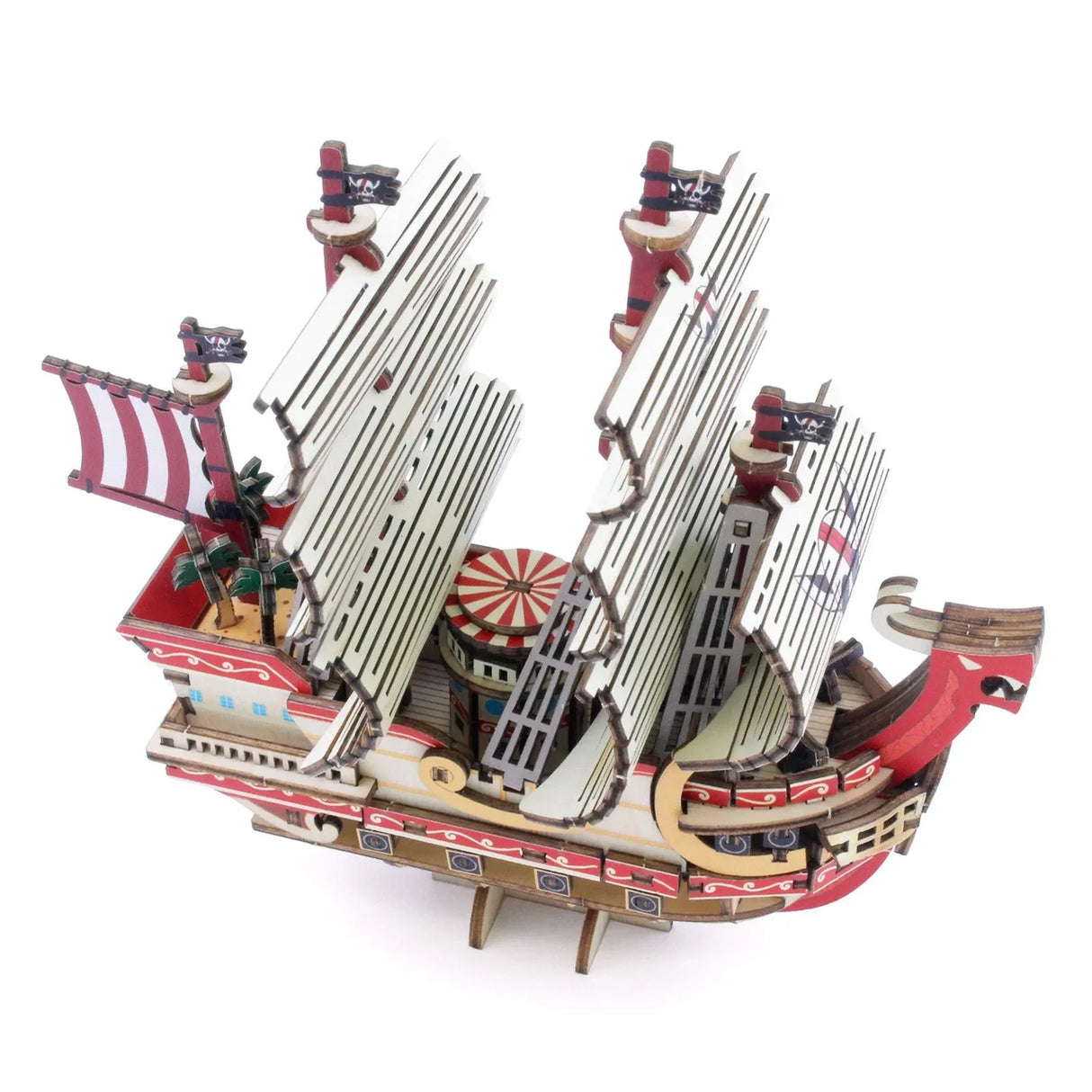 One Piece - La Force Rouge des Pirates aux Cheveux Rouges - Maquette en bois