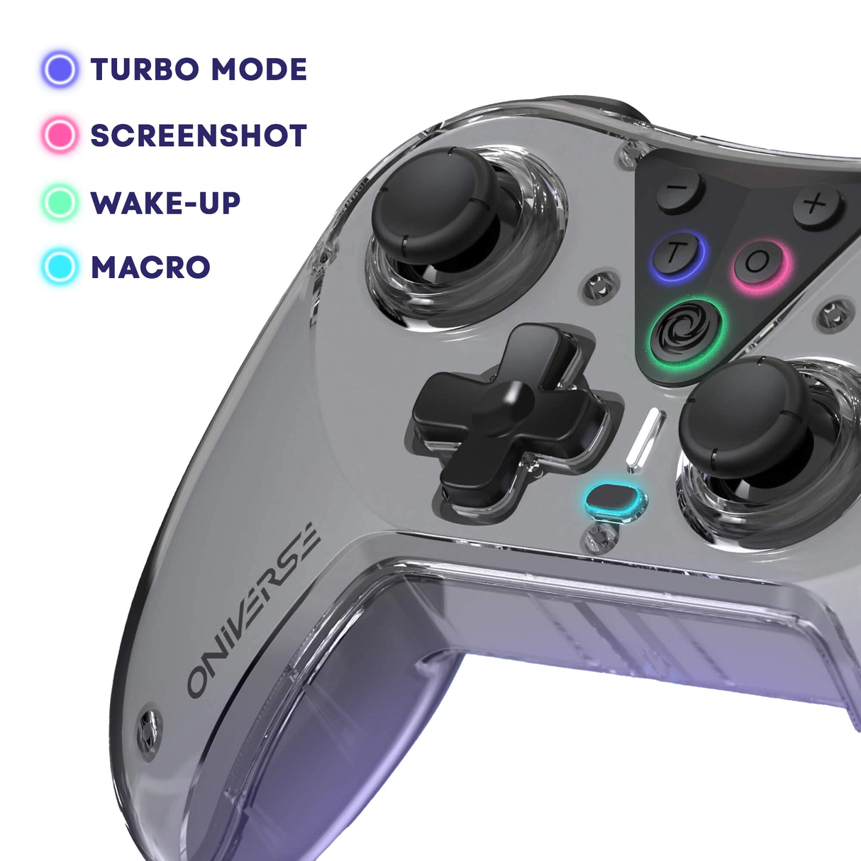 ASTRALITE Nysa Grey - Bluetooth Controller für Nintendo Switch, PC, IOS & Android (inkl. Ladestation)