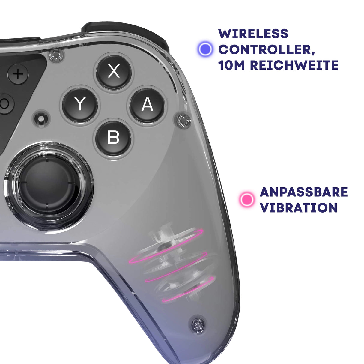 ASTRALITE Nysa Grey - Bluetooth Controller für Nintendo Switch, PC, IOS & Android (inkl. Ladestation)