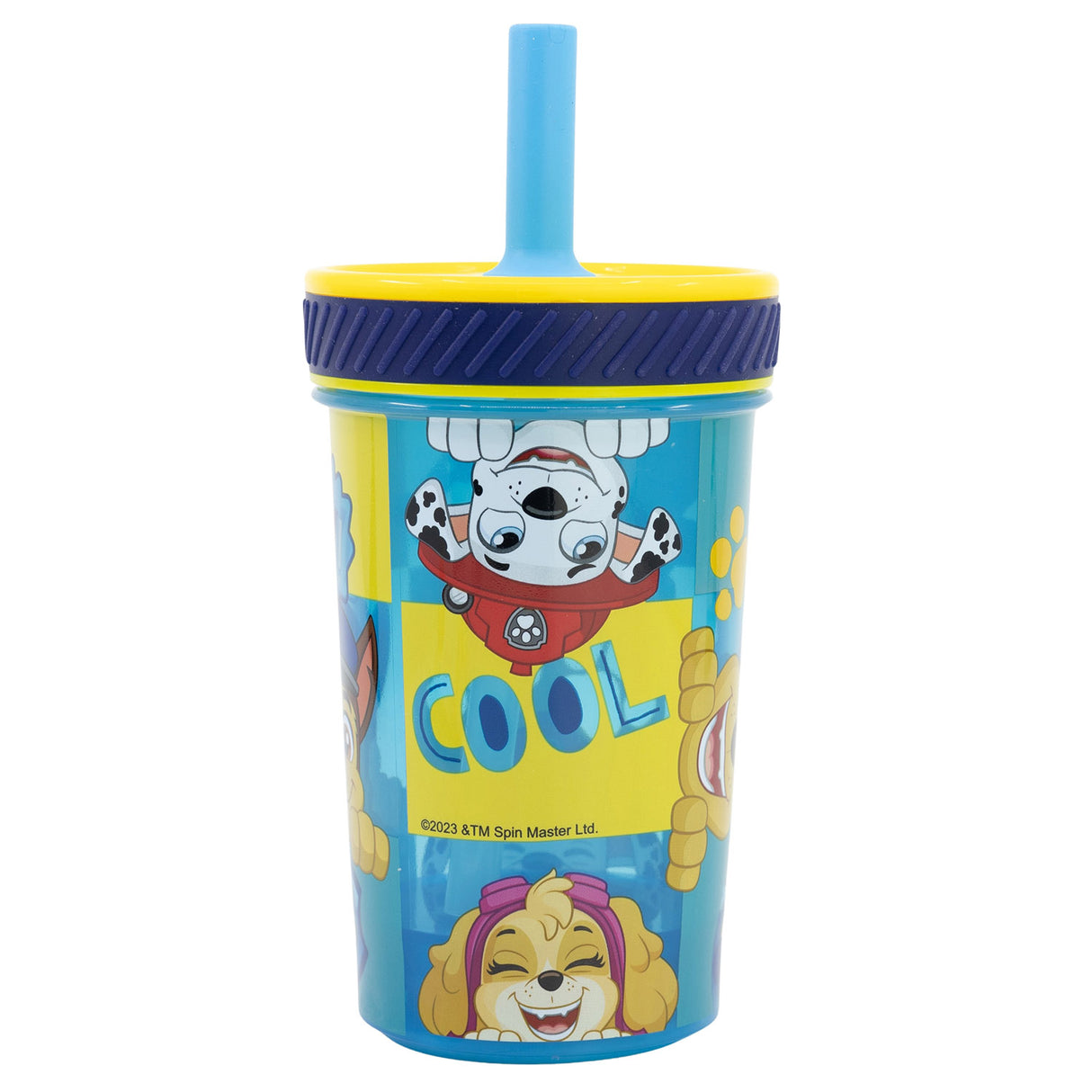 Paw Patrol "Hi There" - Drop Safe - Auslaufsicherer Becher mit Silikonstrohhalm (370 ml)