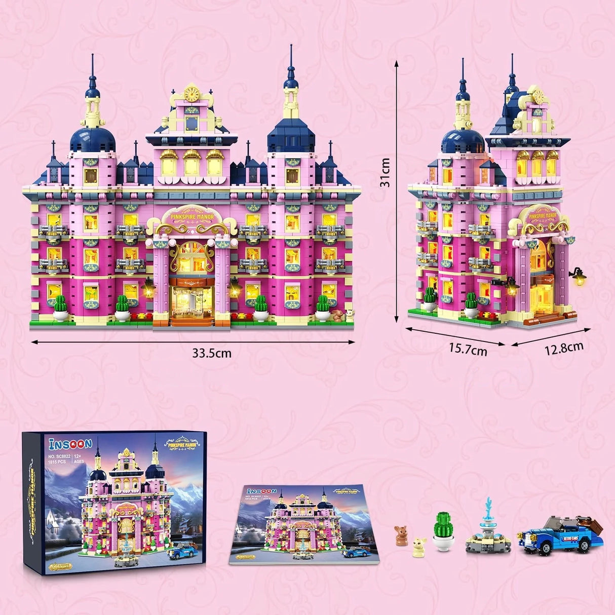 Pinkspire Manor - Klemmbausteine
