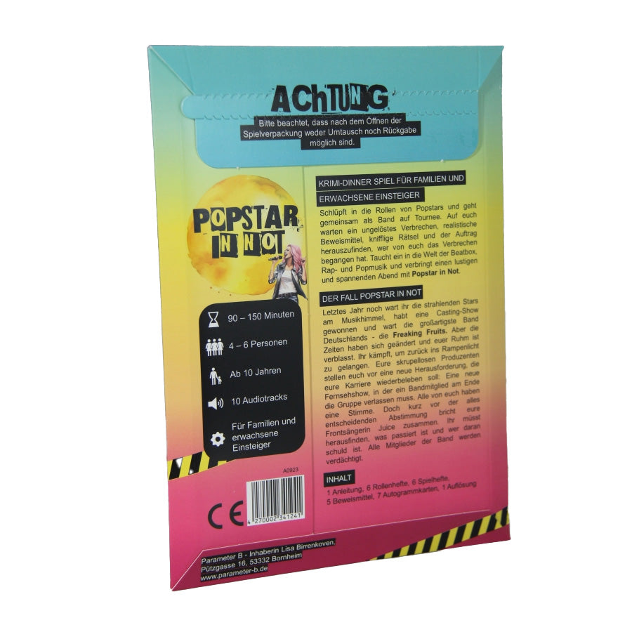 Popstar in Not - Krimidinner