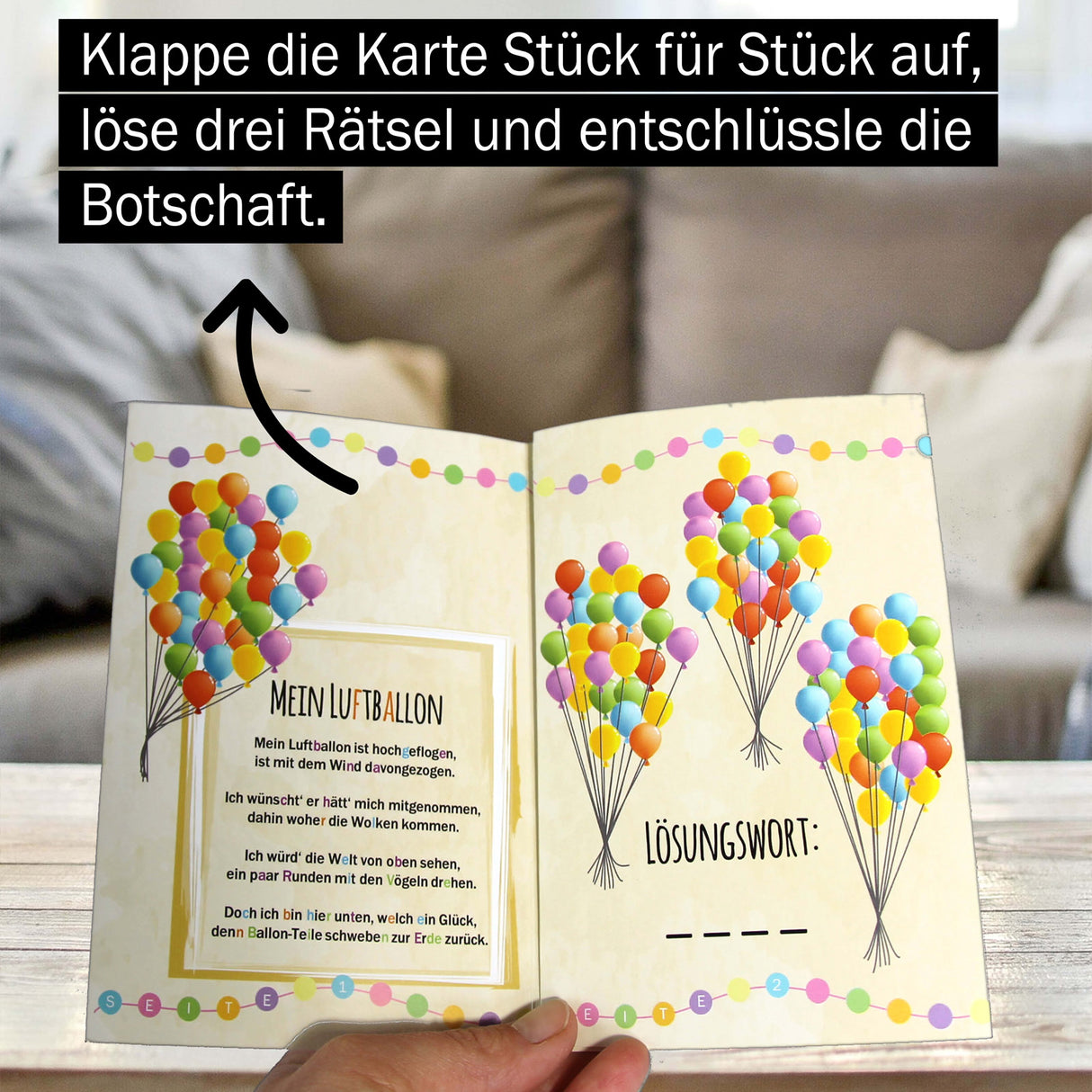 Happy Birthday - Rätselkarte