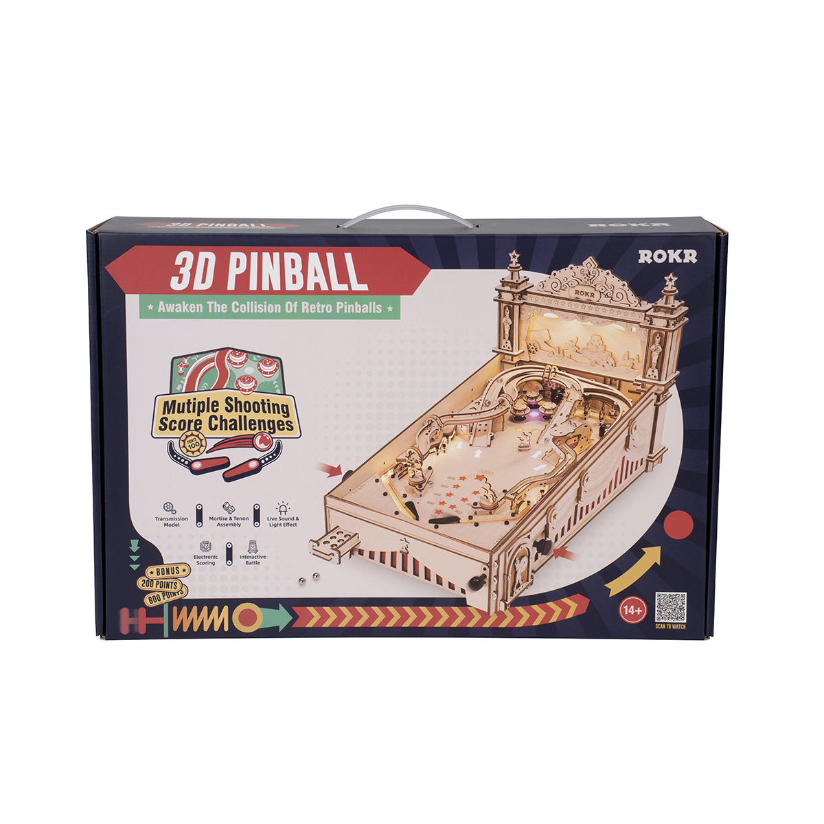 Pinball / Flipperkasten - 3D Holzbausatz