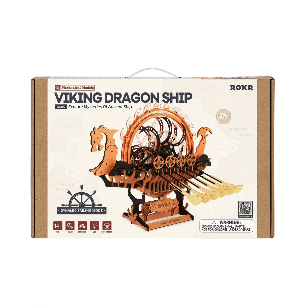 Verpackung des ROKR Wikinger Drachenschiff-Modells