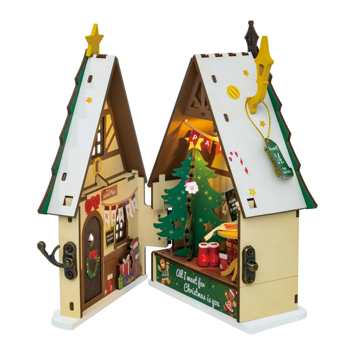 Maison de Noël scintillante - Diorama