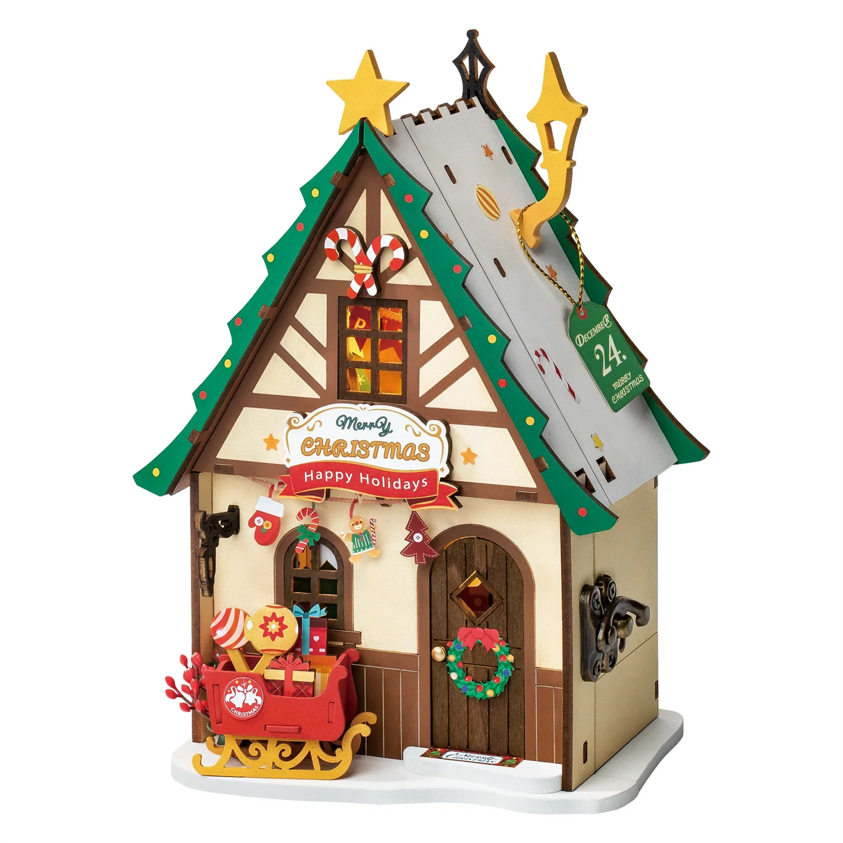 Maison de Noël scintillante - Diorama