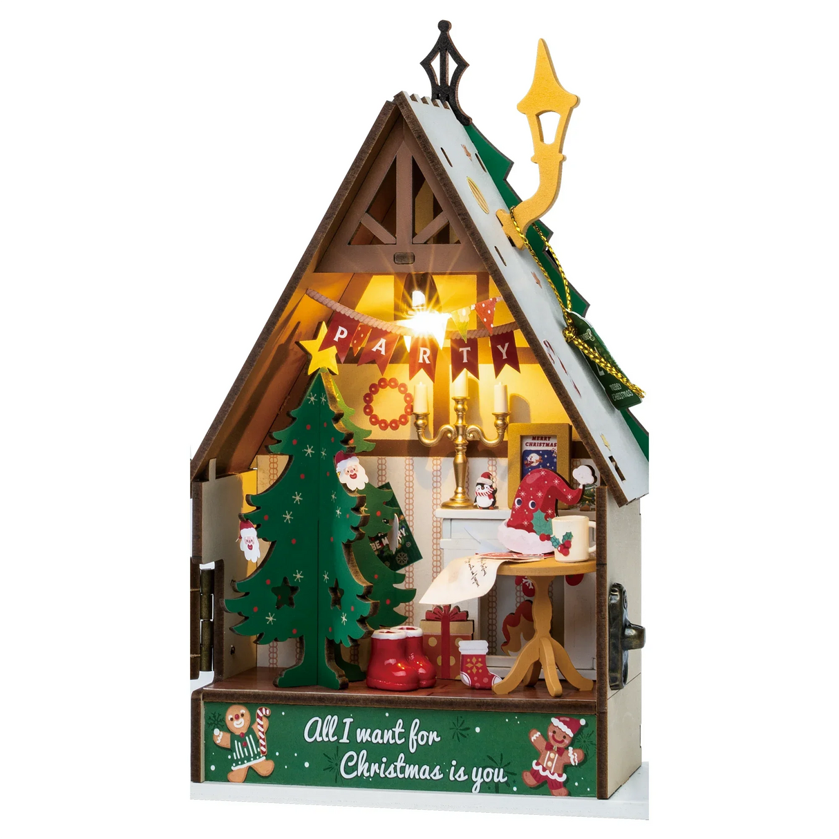 Maison de Noël scintillante - Diorama