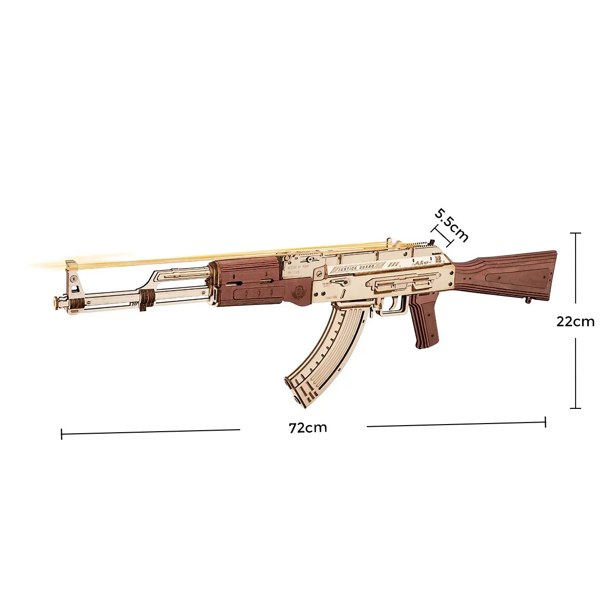 Fusil d'assaut AK-47 - Maquette en bois 3D
