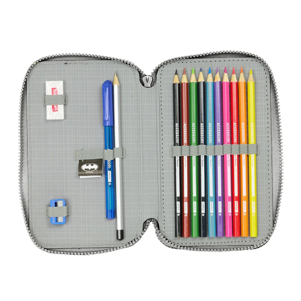 Batman « Game Over » - Trousse comprenant stylos, taille-crayon et gomme (29 pièces)