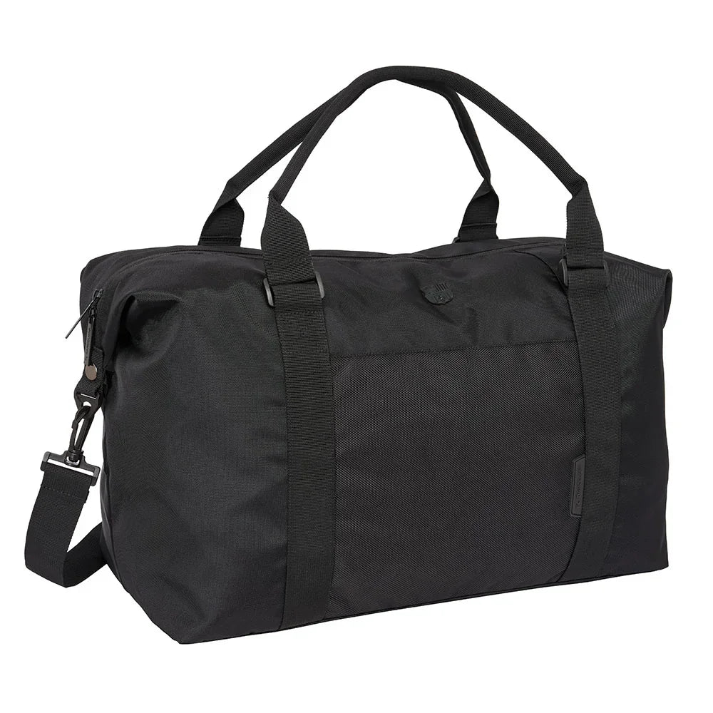 Schwarze Reisetasche mit Reißverschluss und Tragegriffen