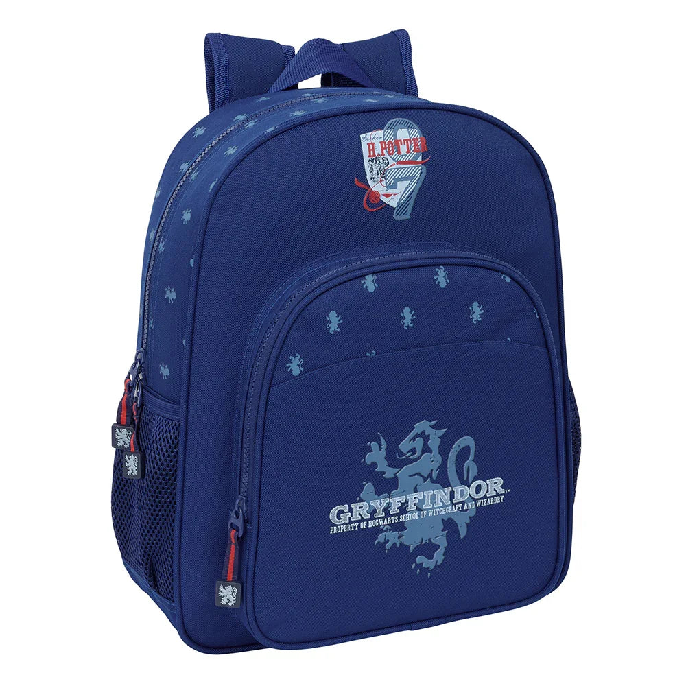 Dunkelblauer Harry Potter Gryffindor Rucksack mit Logo und Muster