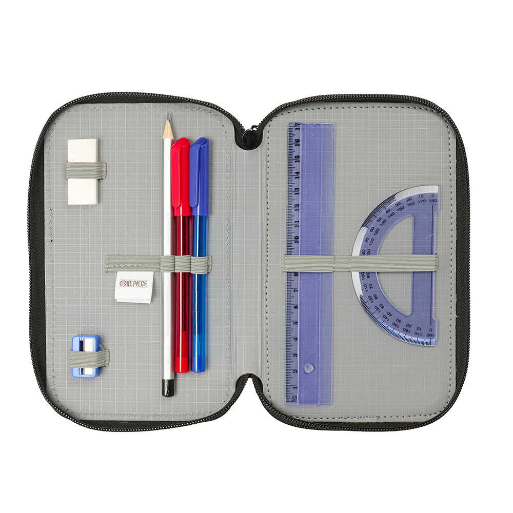 One Piece "Pirates" - Etui inkl. Stifte, Spitzer, Lineal und Radiergummi (37 Teile)